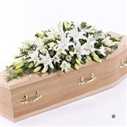 Lily Casket Spray - White 3ft
