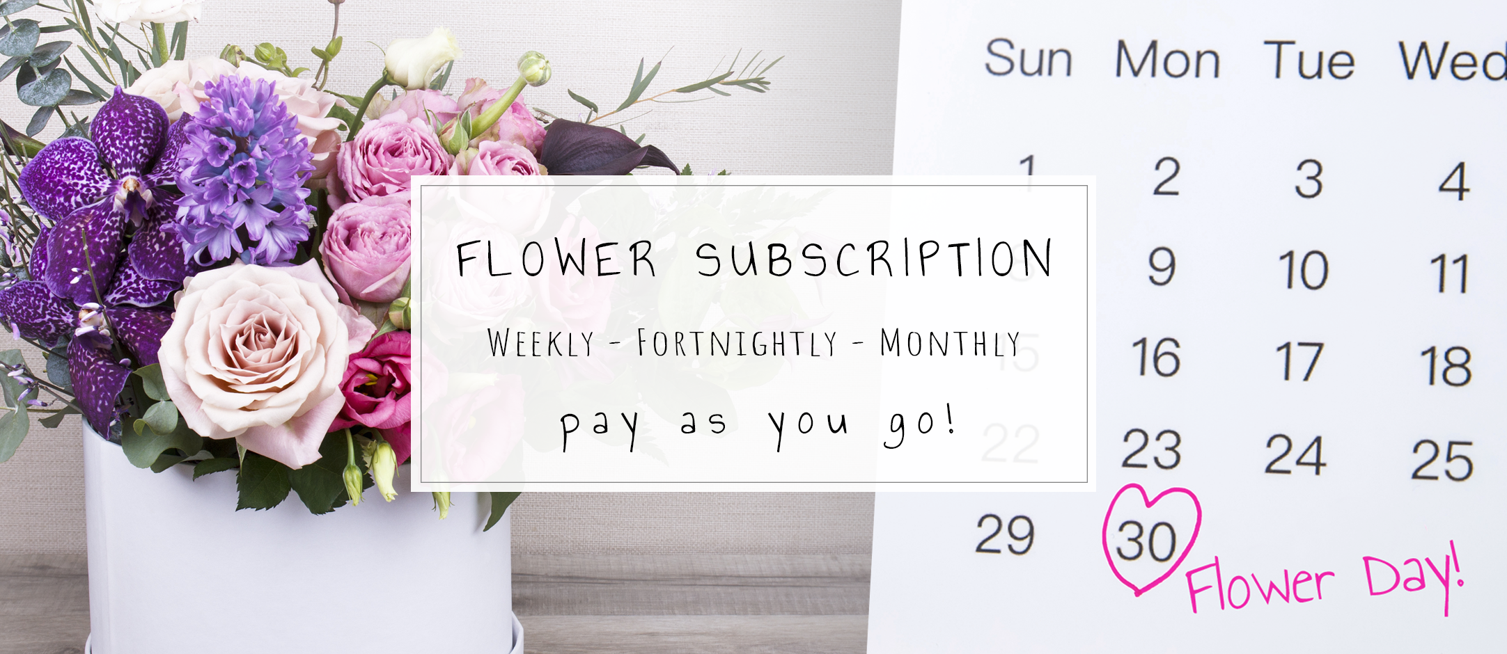 Fresh flower subscription banner